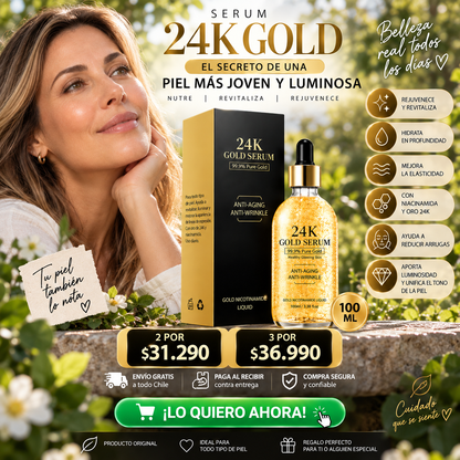 SERUM 24K GOLD 100ML / ELIMINA MARCAS DE ARRUGAS