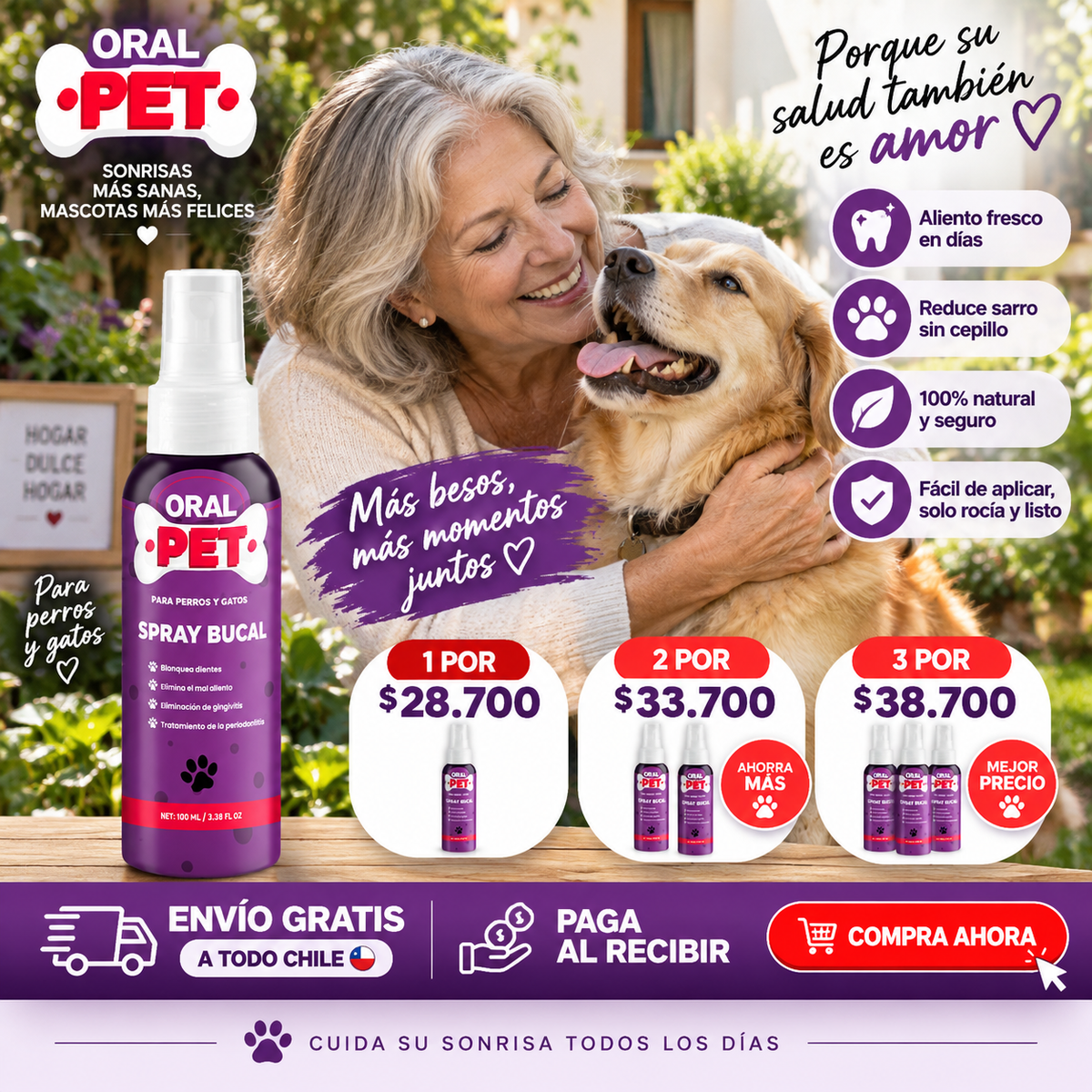 ORAL PET SPRAY / QUITA EL MAL ALIENTO DE TU MASCOTA