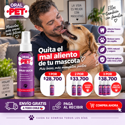 ORAL PET SPRAY / QUITA EL MAL ALIENTO DE TU MASCOTA